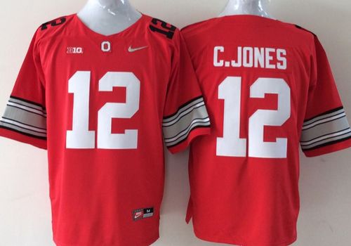 Buckeyes #12 Cardale Jones Red Stitched Youth NCAA Jersey - Click Image to Close